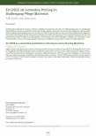 Ein OSCE als summative Prüfung im Studiengang Pflege (Bachelor) Fallstricke und Lösungen