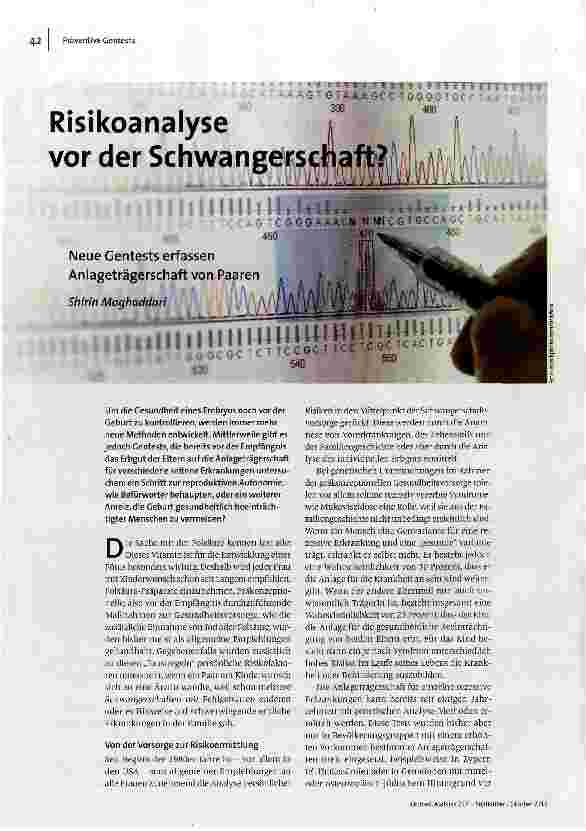[doc_161419] Risikoanalyse vor der Schwangerschaft?