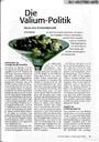 Die Valium-Politik Neues vom Arzneimittelmarkt