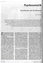 Psychosomatik Spezialdisziplin oder Grundhaltung?